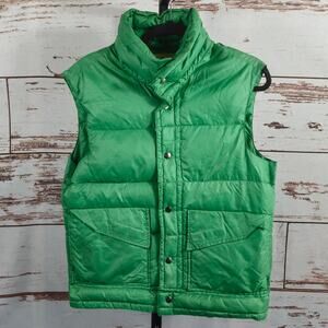 Vintage 70s Holubar Goose Down Puffer Vest Green Size Small